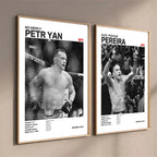 Black & White Fighter Canvas Posters — Unframed