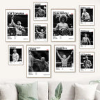 Black & White Fighter Canvas Posters — Unframed