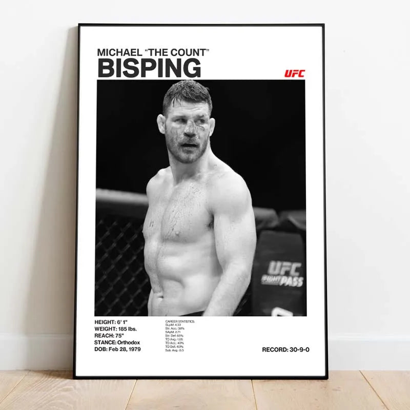 Black & White Fighter Canvas Posters — Unframed