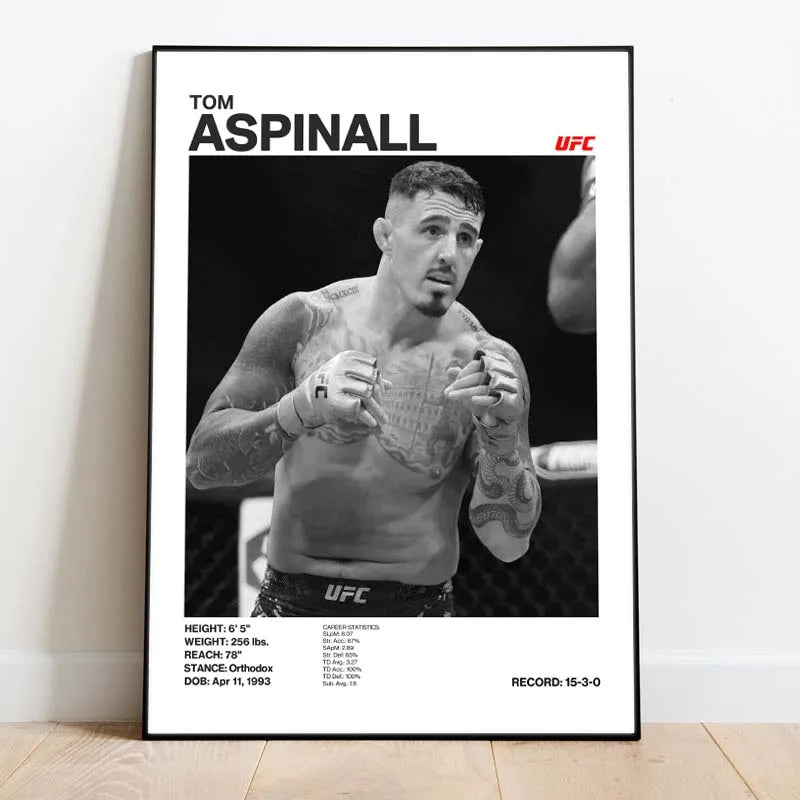 Black & White Fighter Canvas Posters — Unframed