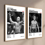Black & White Fighter Canvas Posters — Unframed
