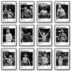 Black & White Fighter Canvas Posters — Unframed