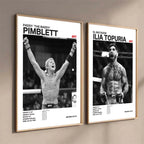 Black & White Fighter Canvas Posters — Unframed